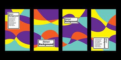 Set Of Abstract Creative Backgrounds, Hand drawn various Textured abstract shapes, coloful doodle objects, Contemporary modern trendy illustrations. Every background is isolated vector