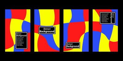 Set Of Abstract Creative Backgrounds, Hand drawn various Textured abstract shapes, coloful doodle objects, Contemporary modern trendy illustrations. Every background is isolated vector