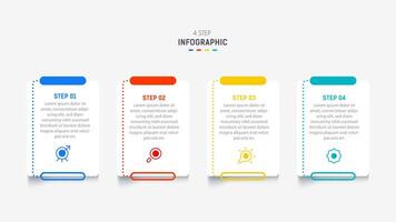 Five Step Infographic design element template for presentation. info graphic illustration. process diagram and presentations step, banner, flow chart, 5 option template. vector