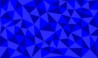 abstract irregular polygon background in deep blue color. triangle pattern design vector