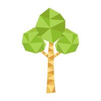 element of nature polygonal tree geometric shape illustration on white background vector