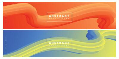 Modern abstract fluid curve shape. Gradient color. Creative design elements for cover, mockup, banner, poster and background. illustration vector