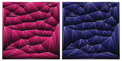 Abstract geometric set background with triangle shape pattern vector