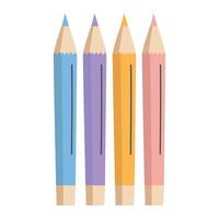 Colorful pencils isolated on a white background. illustration. vector