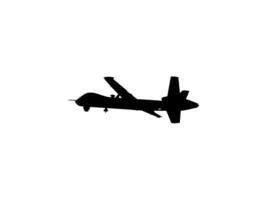 Silhouette of the UAV drone or Unmanned Aerial Vehicle, Flat Style, can use for Art Illustration, Logo Gram, Pictogram, Website, or Graphic Design Element vector