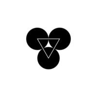 Triangle Shape in the 3 Circle Shape, can use for Logo Gram, Website, Ornate, Decoration or Graphic Design Element vector