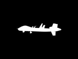 Silhouette of the UAV drone or Unmanned Aerial Vehicle, Flat Style, can use for Art Illustration, Logo Gram, Pictogram, Website, or Graphic Design Element vector