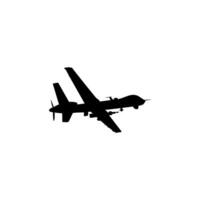 Silhouette of the UAV drone or Unmanned Aerial Vehicle, Flat Style, can use for Art Illustration, Logo Gram, Pictogram, Website, or Graphic Design Element vector