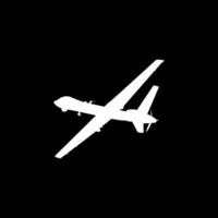 Silhouette of the UAV drone or Unmanned Aerial Vehicle, Flat Style, can use for Art Illustration, Logo Gram, Pictogram, Website, or Graphic Design Element vector