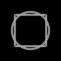 Circle and Square Composition, Flat and Weaving Style, can use for Logo Gram, Copy Space, Frame Work, Decoration, Ornate, or Graphic Design Element vector