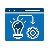 SEO Implementation icon line illustration vector