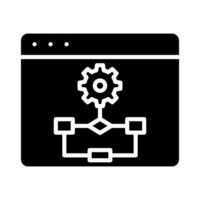 SEO Algorithm icon line illustration vector