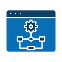 SEO Algorithm icon line illustration vector