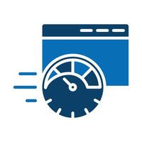 Site Speed icon line illustration vector