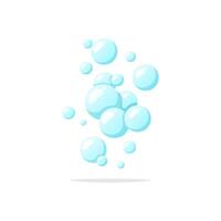 Light soap bubbles isolated on white background. vector