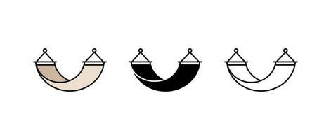 Hammock icon isolated on white background. vector