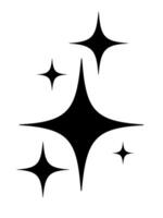 Retro sparkle icons collection. Set of star shapes. Templates for design, banners, logo, and business cards. illustration vector
