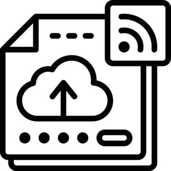 Cloud Data Icon. Data Processing Icon vector