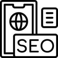 mobile seo icon. Mobile SERP Icon vector