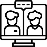 Meeting Icon. Virtual Meeting Icon vector