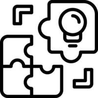 Solution Icon. Puzzle Solution Icon vector
