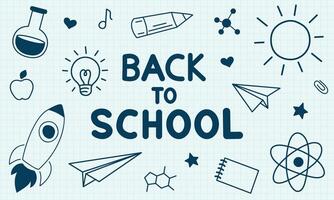 Back to school banner, poster vector