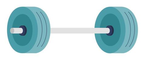 Barbell flat icon isolated on transparent background vector