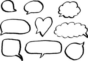 Grunge blob speech bubbles for school, office, social network. illustration vector