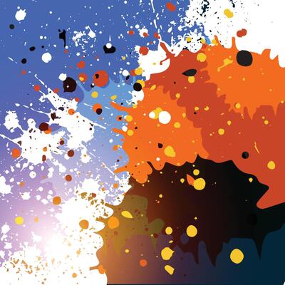 Abstract colorful splash, paints, brush background