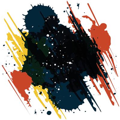 Abstract colorful splash, paints, brush background