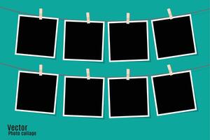collage frame collection in flat design vector