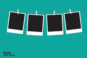 collage frame collection in flat design vector