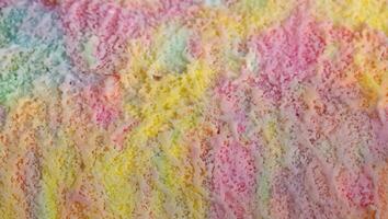 Top View of Colorful Flavored Ice Cream on Surface, Blank Space for Design - Food Concept Stock Photo