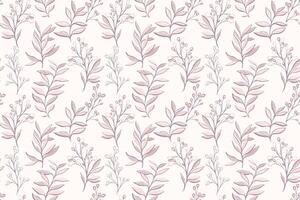 Pastel pattern with abstract artistic shapes leaf stems, berries on branch on a light beige background. Unique plants contemporary seamless print. hand drawing illustration. Designs vector