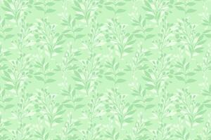 Monotone mint green pattern with shape botanical branches leaves. hand drawing sketch. Simple abstract background leaf floral light printing. Design for fashion, fabric, wallpaper vector