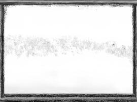 Grunge Rectangle Frame with Distressed Texture - Black Borders Isolated on White Background - Geometric Design Element photo