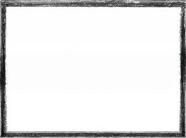 Rectangular Frame with Distressed Texture, Grunge Black Borders on Isolated Background - Geometric Design Element photo
