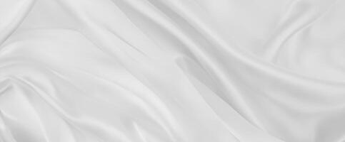Luxurious White Silk Fabric Texture Background photo