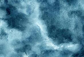 Calm Blue Watercolor Abstract Background photo