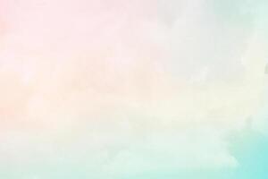 Abstract Nature Background, Soft Cloud and Sky with Pastel Gradient and Grunge Paper Texture photo