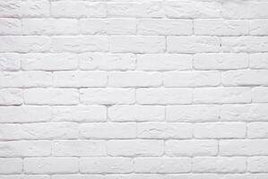 White Brick Wall Texture Background photo