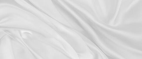 Luxurious White Silk Fabric Texture Background photo
