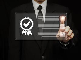 quality mark iso standard certification guarantee business process control to go in the same direction photo