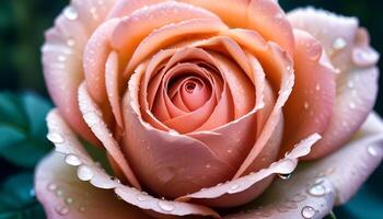 rose with water droplets on it photo