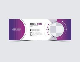 Email Signature Design Template vector