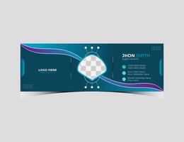 Email Signature Design Template vector