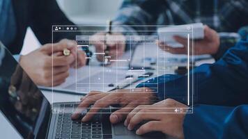 Project manager working with Gantt chart schedule to plan tasks and deliverables. Scheduling activities with a planning software, Corporate strategy for finance, operations, sales, marketing. video