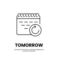 tomorrow thin outline icon design good for web or mobile app vector
