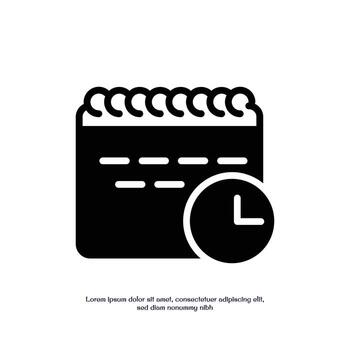 schedule solid icon design good for web or mobile app vector