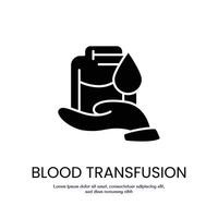 blood transfusion solid icon design good for web or mobile app vector